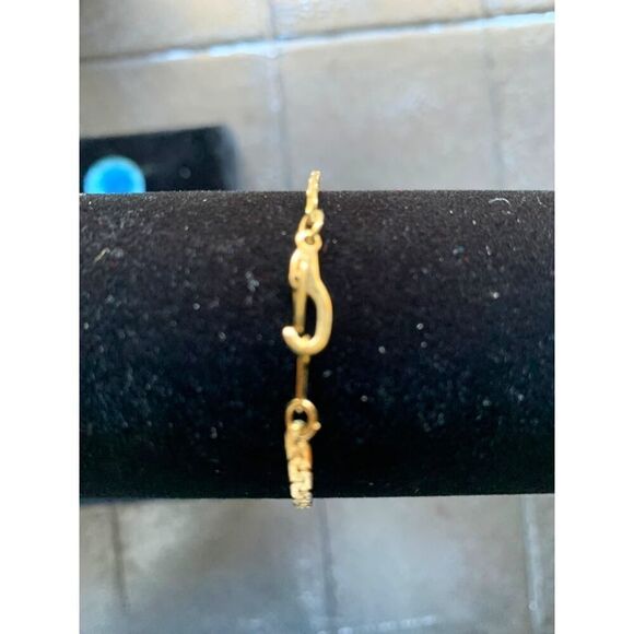 Beautiful Vintage 14K Gold plated C-Link bracelet, Stamped - Picture 1 of 3